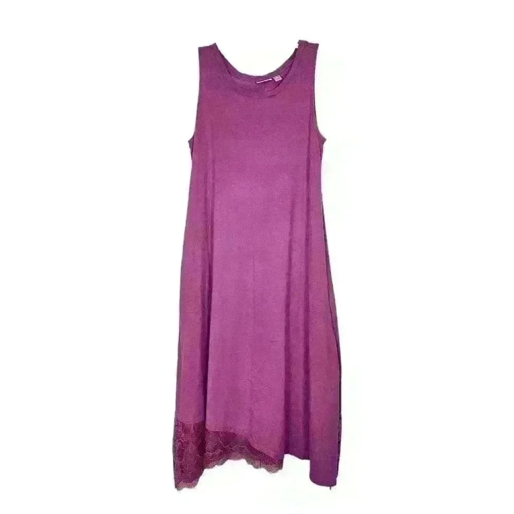 LOGO by Lori Goldstein raspberry maxi dress, size XS